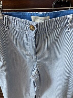 Talbots Blue and White Pinstripe Cotton Pants